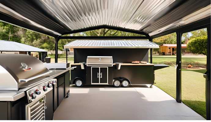 BBQTrailerWithPorch-BackyardBBQSetup