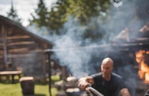 Bbq Pit With Rotisserie