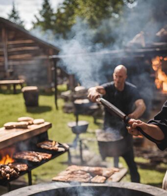 Bbq Pit With Rotisserie