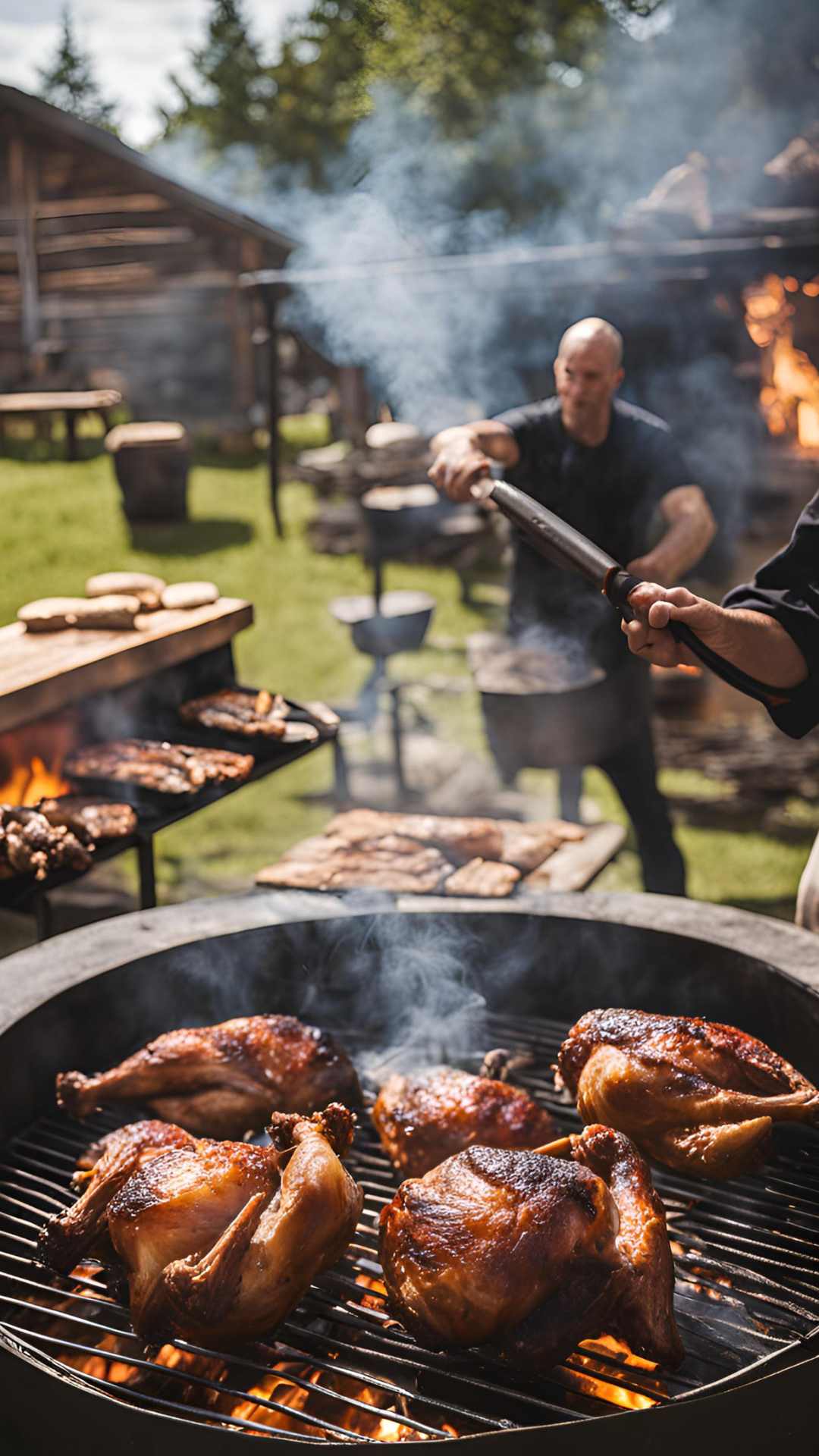 Bbq Pit With Rotisserie