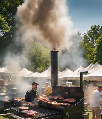 Bbq Smoker Grills On Trailer