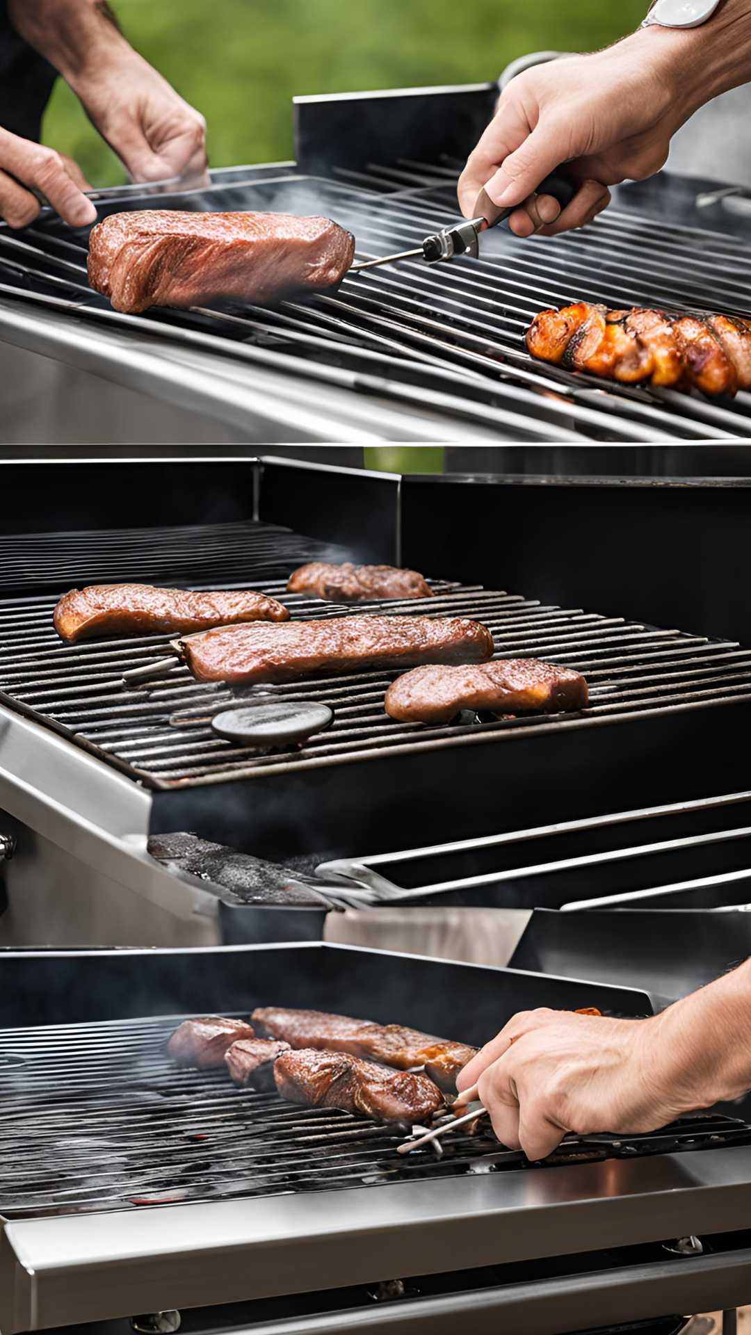 Colorful spread of top 10 vegetarian BBQ dishes on rustic table grilled veggie skewers, portobello burgers, corn, halloumi, and fresh salads. Outdoor summer setting.