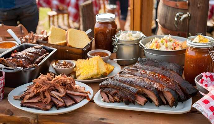 Mouth-Watering BBQ Spread at Bricks Broncs and BBQ