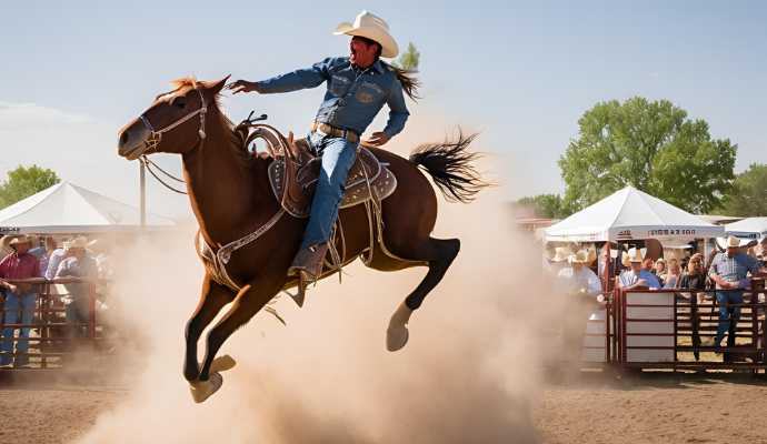 Thrilling Bronc Riding Action at Bricks Broncs and BBQ