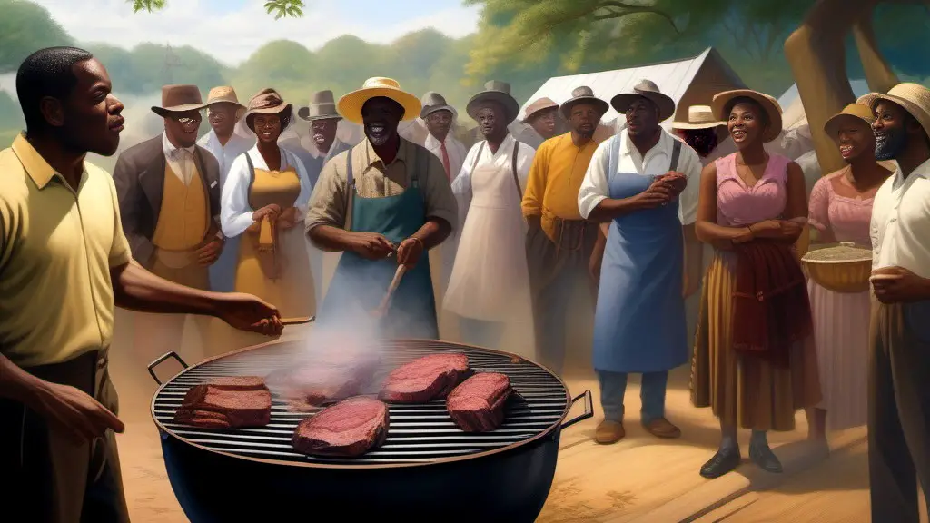 afro americans grilling