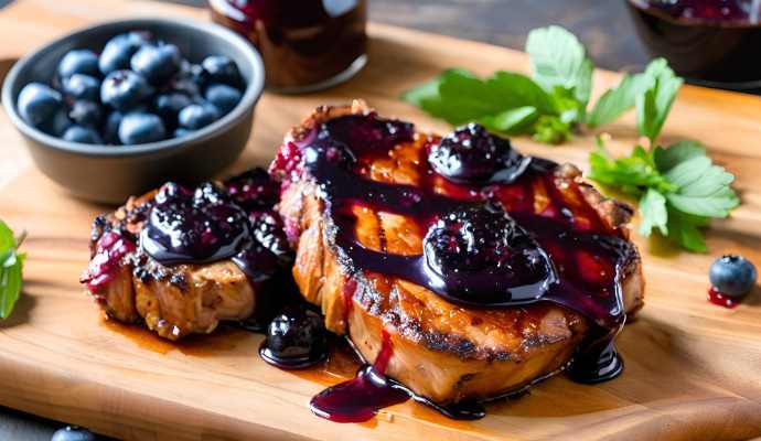 blueberry_bourbon_bbq_sauce_grilled_pork_chops_recipe