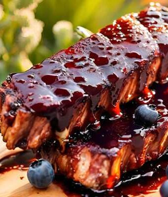 blueberry_bourbon_bbq_sauce_grilled_ribs_summer_barbecue_recipe