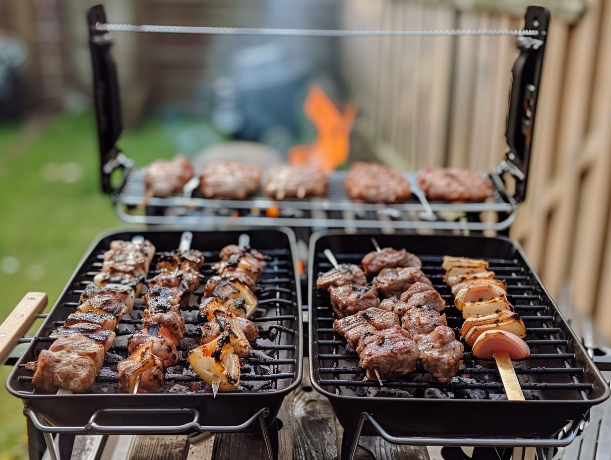 Are gas or charcoal grills better for achieving a smoky flavor in food?