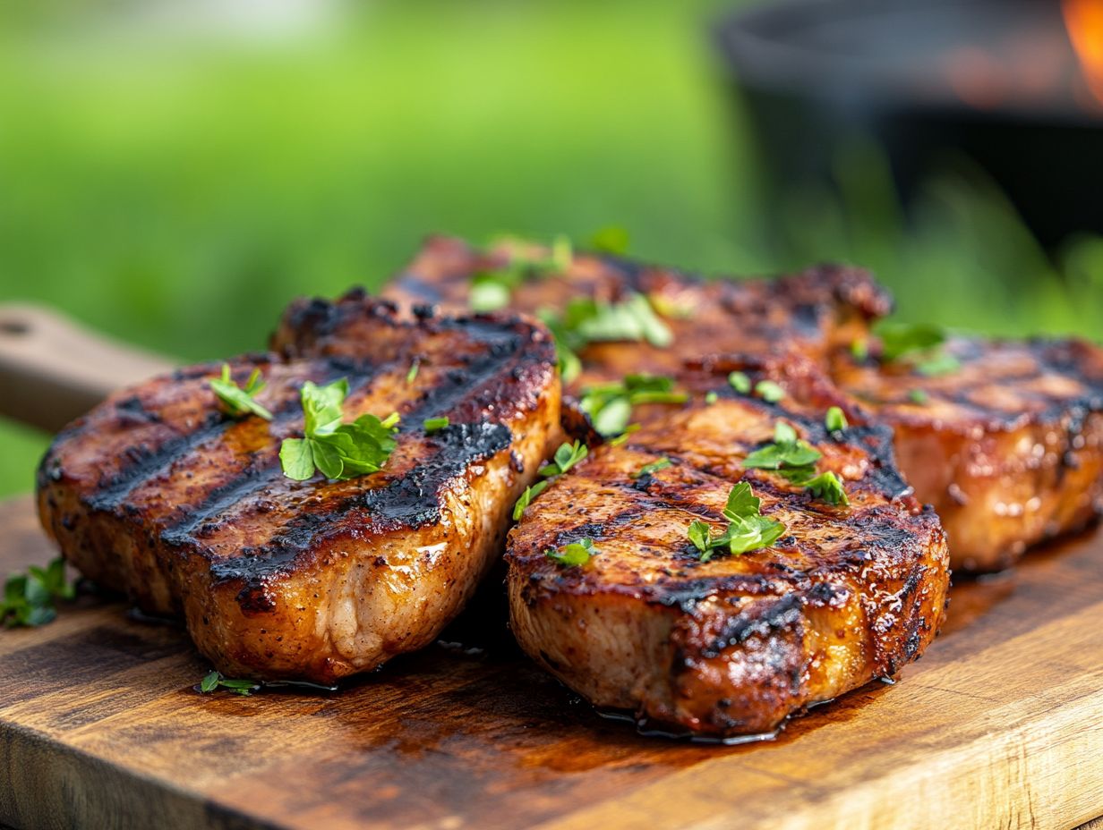 What are the key elements to grilling perfect BBQ pork chops?