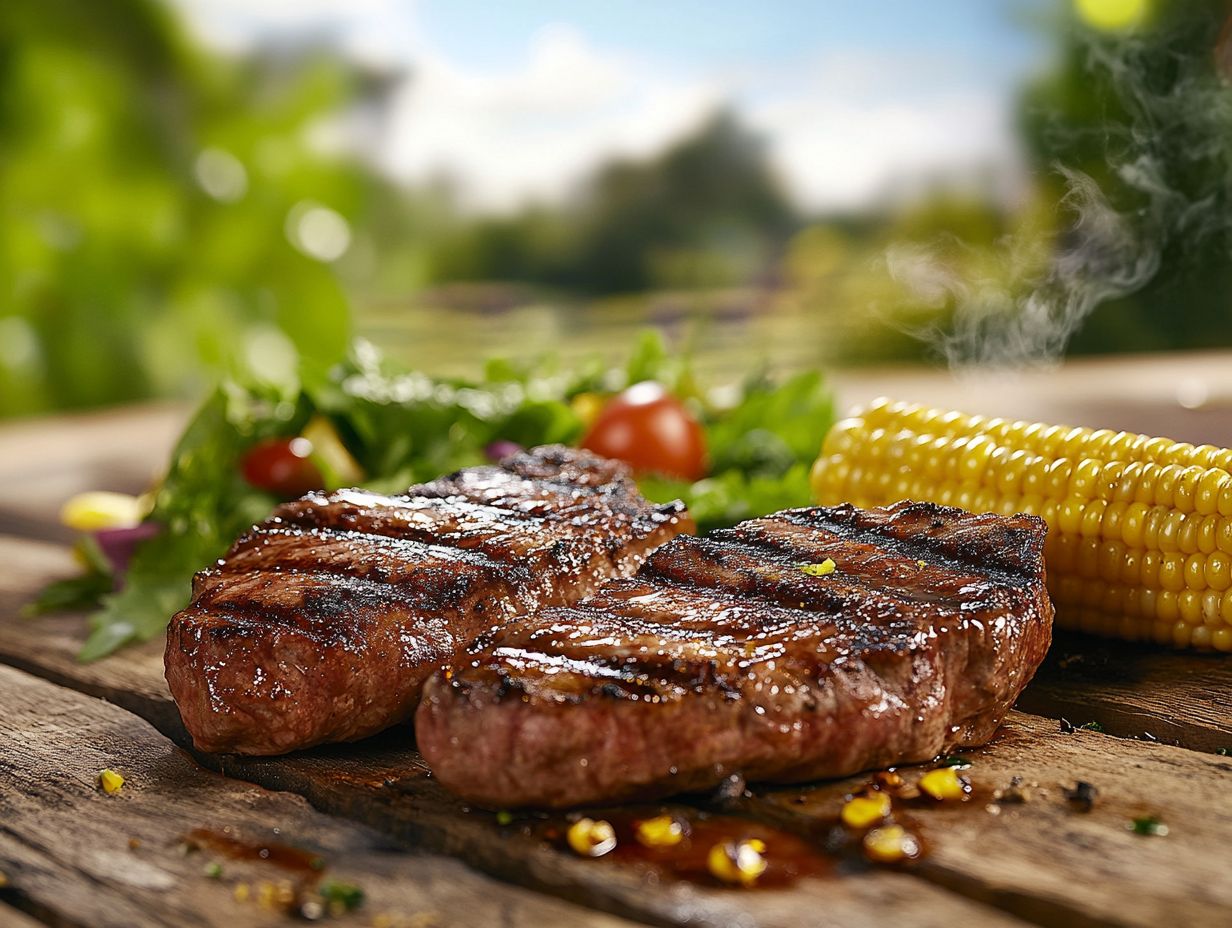 Grilled T-Bone Steak with Herb Butter